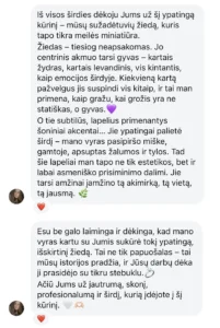 Klientų atsiliepimas apie augintinių nosies atspaudo antspaudo juvelyriką