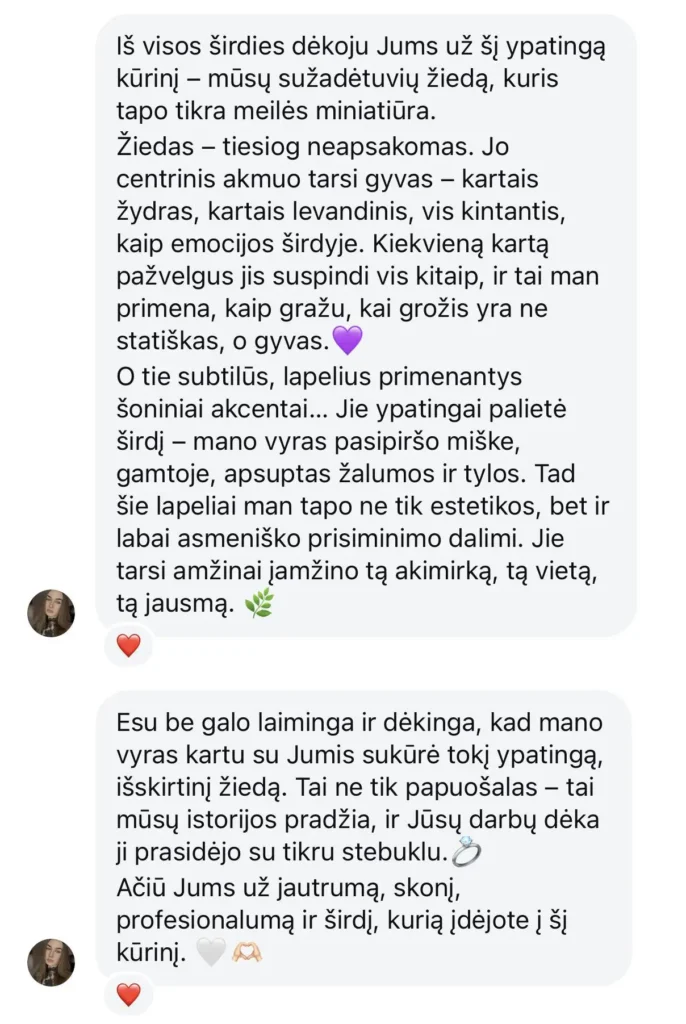 Klientų atsiliepimas apie augintinių nosies atspaudo antspaudo juvelyriką